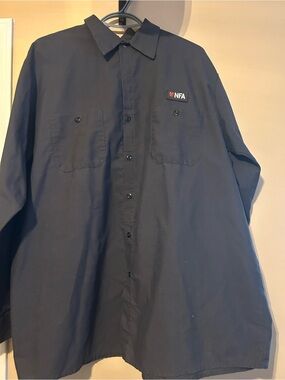 National Firearms Association Men's Long-Sleeve Work Shirt — Grey - Red Kap - XL